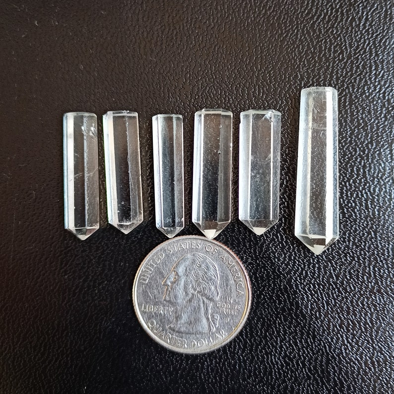 Clear Quartz Crystal Pencil Crystal Wand Points Crystal Etsy