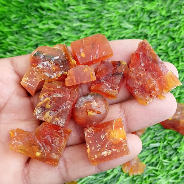 Amber Rough Stone, Raw Amber Crystal, Sacral Chakra Crystal Healing Stone for Reiki, Cabbing, Tumbling, Lapidary, Wire-wrapping