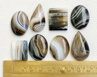 天然石の置物 黒と黄の縞模様 縞模様の瑪瑙石、黒縞模様の瑪瑙バルク宝石、天然縞模様の瑪瑙卸売