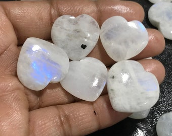 Moonstone Heart, Rainbow Moonstone Heart, Moonstone Heart Crystal, Crystal for love, Puffy Heart, Jewelry making supplies, Crystal gift