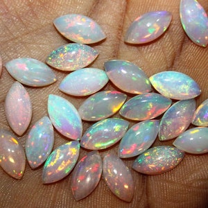 Ethiopian Opal Marquise Cabochon, Welo Opal Stone Wholesale Marquise 6x12mm Stone Ethiopian Opal Gemstone AAA Grade for jewelry