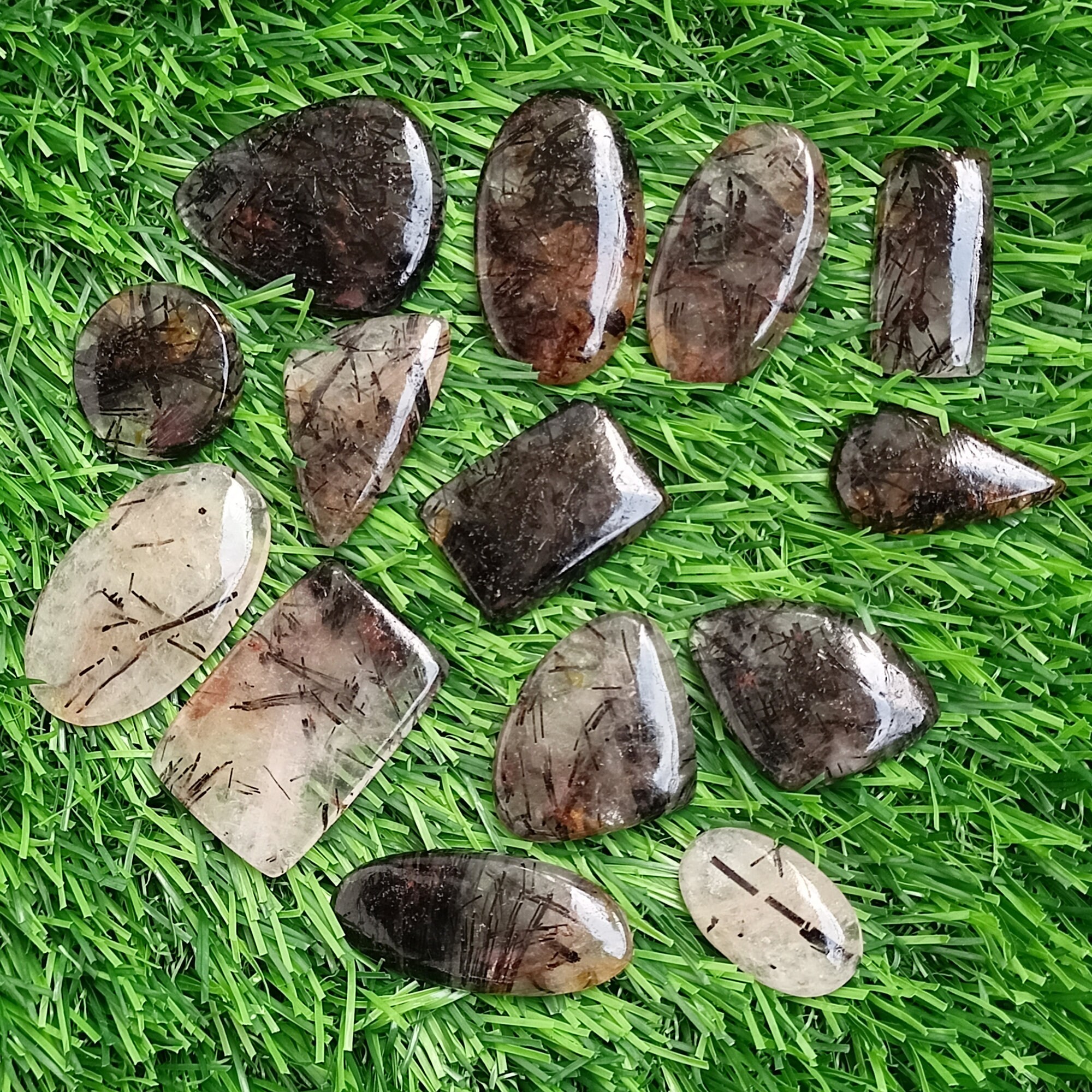 Chesiolite Cabochon Ronde 12,97 Carats - Pierre Précieuse Rare - Neuf Sans Emballage