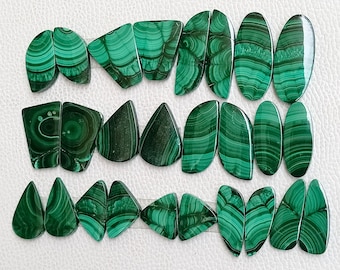Malachite Pair Cabochon, Wholesale Natural Malachite Pair Gemstone, Bulk Malachite Pair Crystal, Malachite Pair Beads for Jewelry