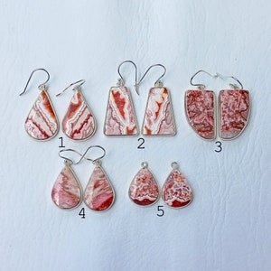 Achat Ohrringe, 925 Sterling Silber Ohrringe, Edelstein Ohrring, Chunky Kristall Ohrring, zierliche Ohrringe, Geschenke für sie, Mutter