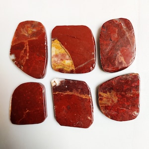 Polished Red Jasper Slice: AAA Grade Crystal Slab for Jewelry Making