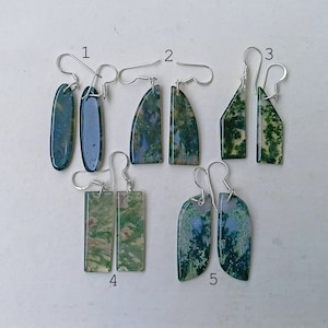 Moosachat Ohrringe, Sterling Silber Ohrringe, Edelstein Ohrringe, Chunky Kristall Ohrring, Zierliche Ohrringe, Geschenke für sie, Geschenk für die Freundin