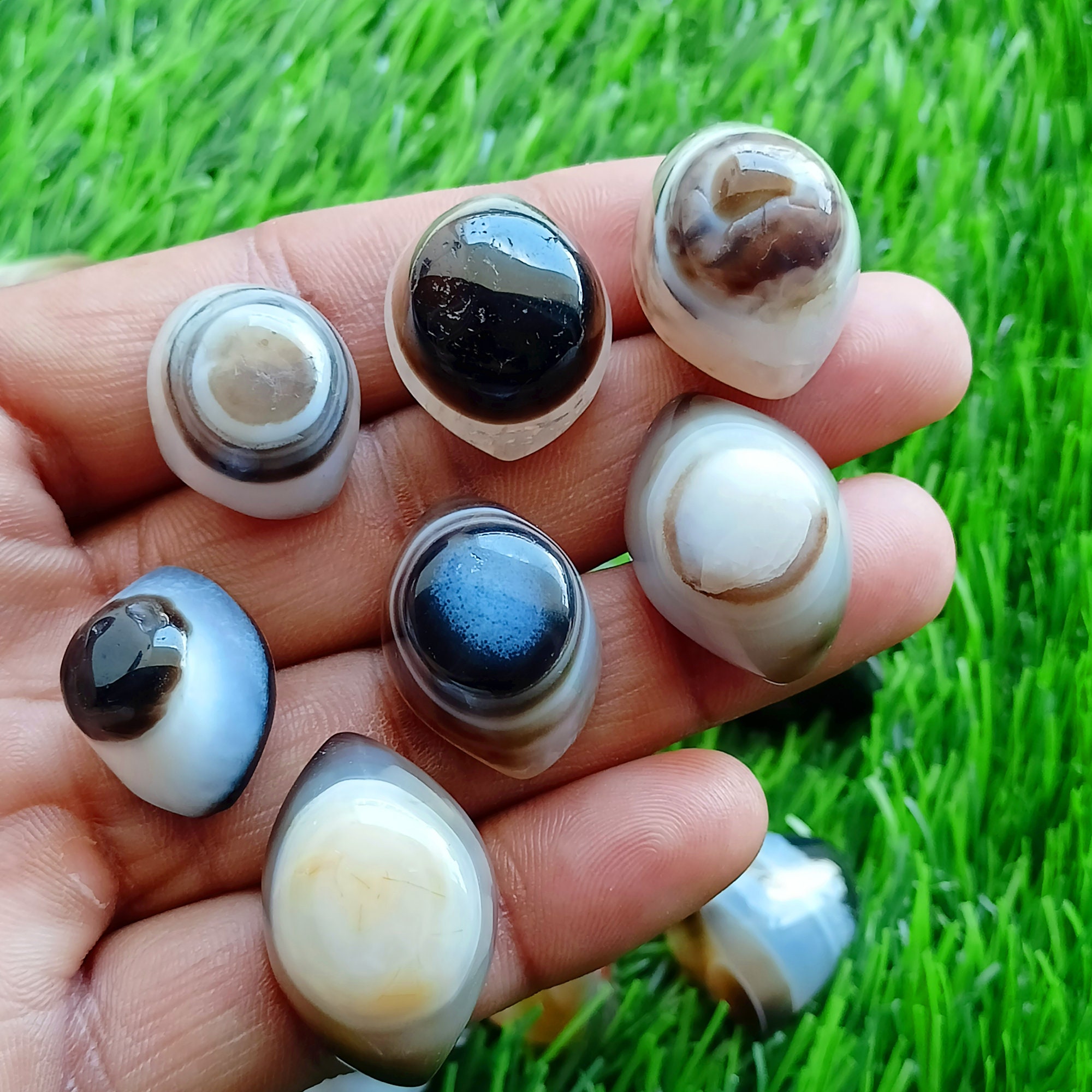 Natural Agate Eyes Shiva Third Eye Banded Agate Eye Cabochon