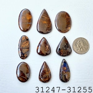 Boulder Opal Cabochon, Natural Boulder Opal, Designer Polished Loose Gemstone, Healing Crystal For Rings, Pendant, Necklace Jewelry Supplies