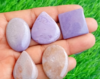 Lavender Jasper Cabochon: AAA Grade Gemstone for Jewelry Making