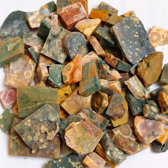 オーシャンジャスパー　スライス　プレート Ocean Jasper Slice, Natural Ocean Jasper Slab, Raw Ocean Jasper