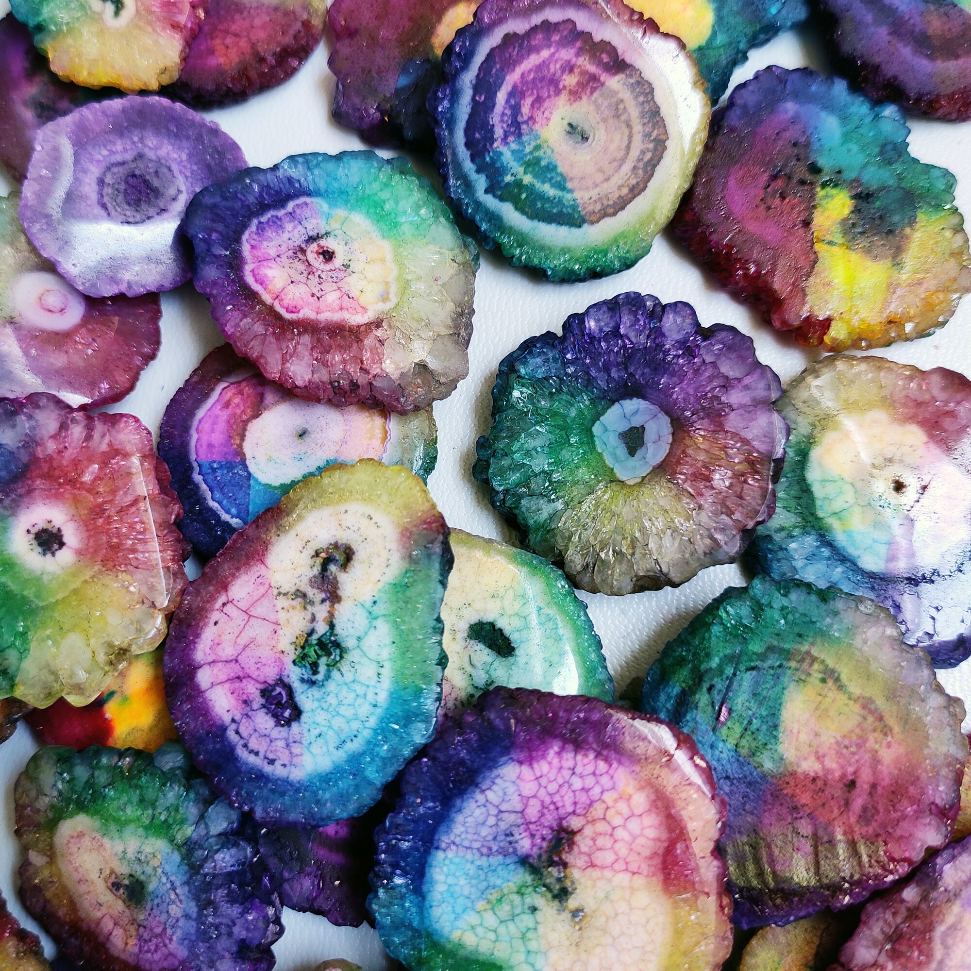 レインボーソーラーアゲートドゥルージー、ソーラークォーツ、ソーラー