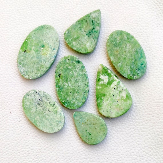 Green Jasper Cabochons: Mix Shapes, Sizes, Healing Crystals - Etsy