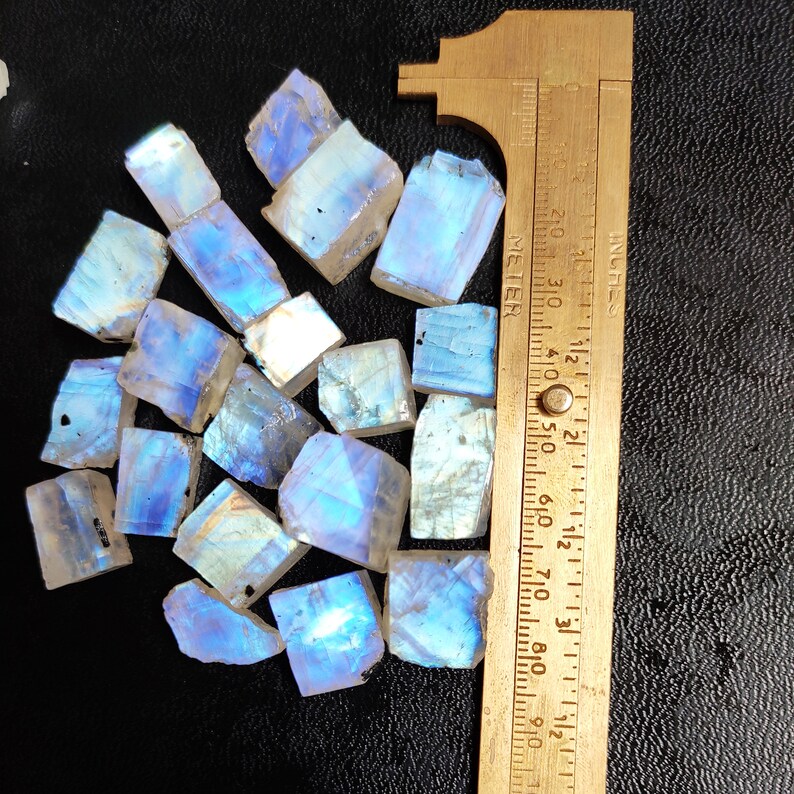 Raw Cabochon Blue Flashy Druzy Gemstone Wholesale Lot Natural Rainbow Moonstone Druzy Mix ShapesSize Rainbow Moonstone Cabochon Stones