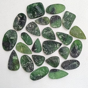 Serpentine Druzy Gemstone, Natural Serpentine Drusy Cabochon Wholesale Lot, Mix Sized Loose Gemstone for Pendants, Rings, Necklace Jewelry