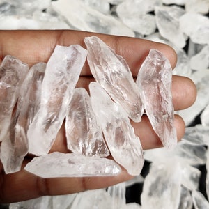 Crystal Quartz Shards, Quartz Crystal Points, Rough Crystal Beads, Quartz Stick Points Beads Raw Crystals for DIY Necklace, jewelry Supplies