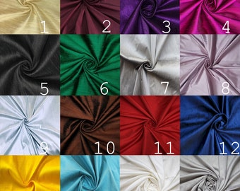 Tissu en soie Dupioni 16 couleurs, Tissu en soie synthétique Dupioni pour robes de mariée, Tissu pour robe de mariée Dupion, Tissu de soie, Tissu en soie Dupion au mètre