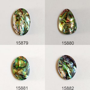 Cabochão com pingente de concha de abalone, contas para colar de concha de abalone, pedra preciosa de concha de abalone, topo de concha de paua e cúpula plana para joias de concha