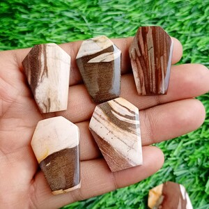 Coconut Jasper Coffin Stone, Jasper Coffin Cabochon, Coconut Coffin Crystal AAA quality Mix Sized Jasper Stone For Pendant Jewelry