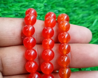Carnelian Bracelet, Root Chakra Carnelian Bracelet for Women, Carnelian Agate Crystal Jewelry, Carnelian bracelets adjustable 4mm-6mm Round