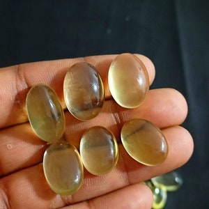 Lemon Quartz OVAL Cabochon, Wholesale Loose Crystal Gemstone, Bulk Lemon Quartz Stone Wholesale Lot, Lemon Quartz for Pendant, Rings Jewelry