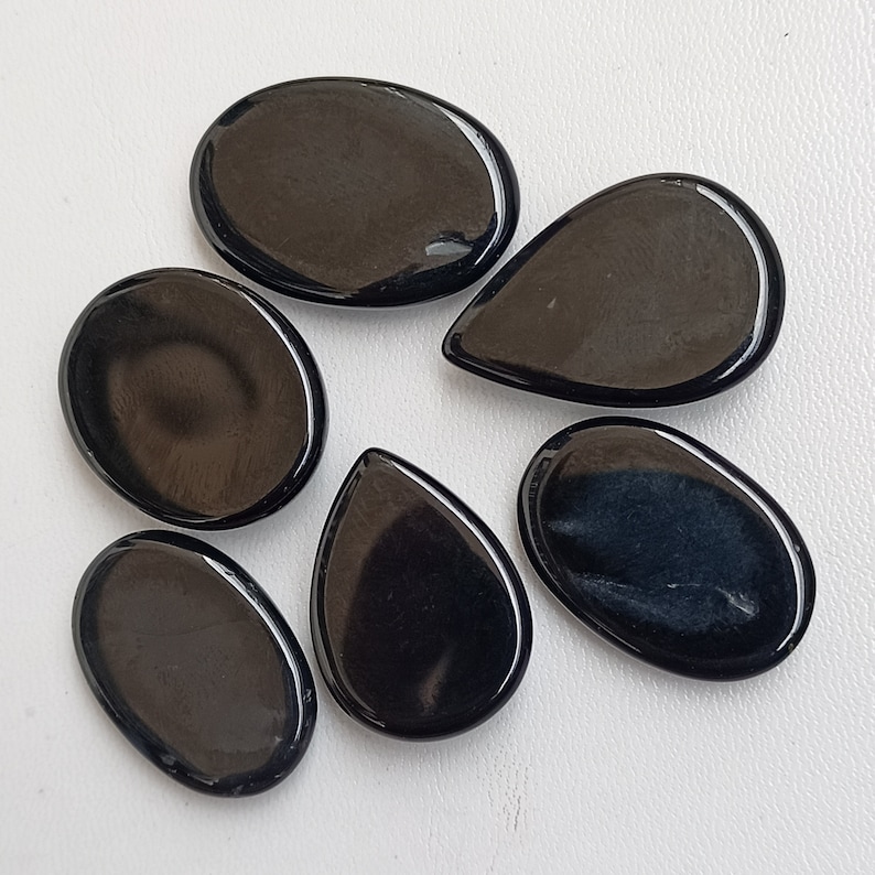 Black Onyx Stone, Onyx Gemstone, Onyx Cabochon, Black Onyx Wholesale lot Mix Size for Onyx Pendants Jewelry Supply image 7