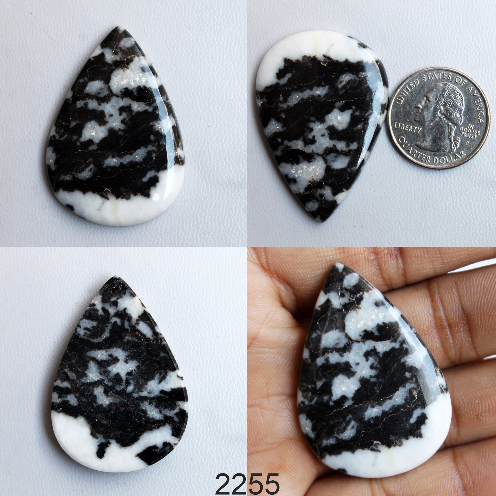 Natural Black Zebra Jasper Cabochon Jasper Beads Zebradorite Etsy