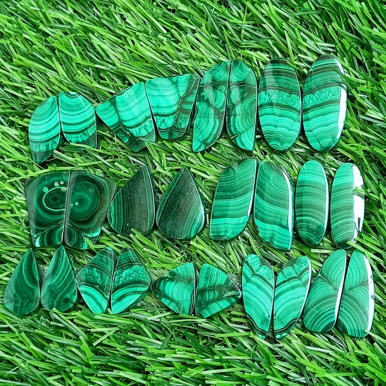 Malachite Pair Cabochon, Wholesale Natural Malachite Pair Gemstone, Bulk Malachite Pair Crystal, Malachite Pair Beads for Jewelry, crystal, gemstone, wholesale crystal, crystal cabochon, bulk crystal, crystal stone, cabochon