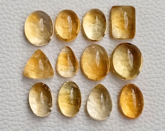 Citrine Quartz Cabochons: Natural Gemstone Beads for Rings Jewelry Supply