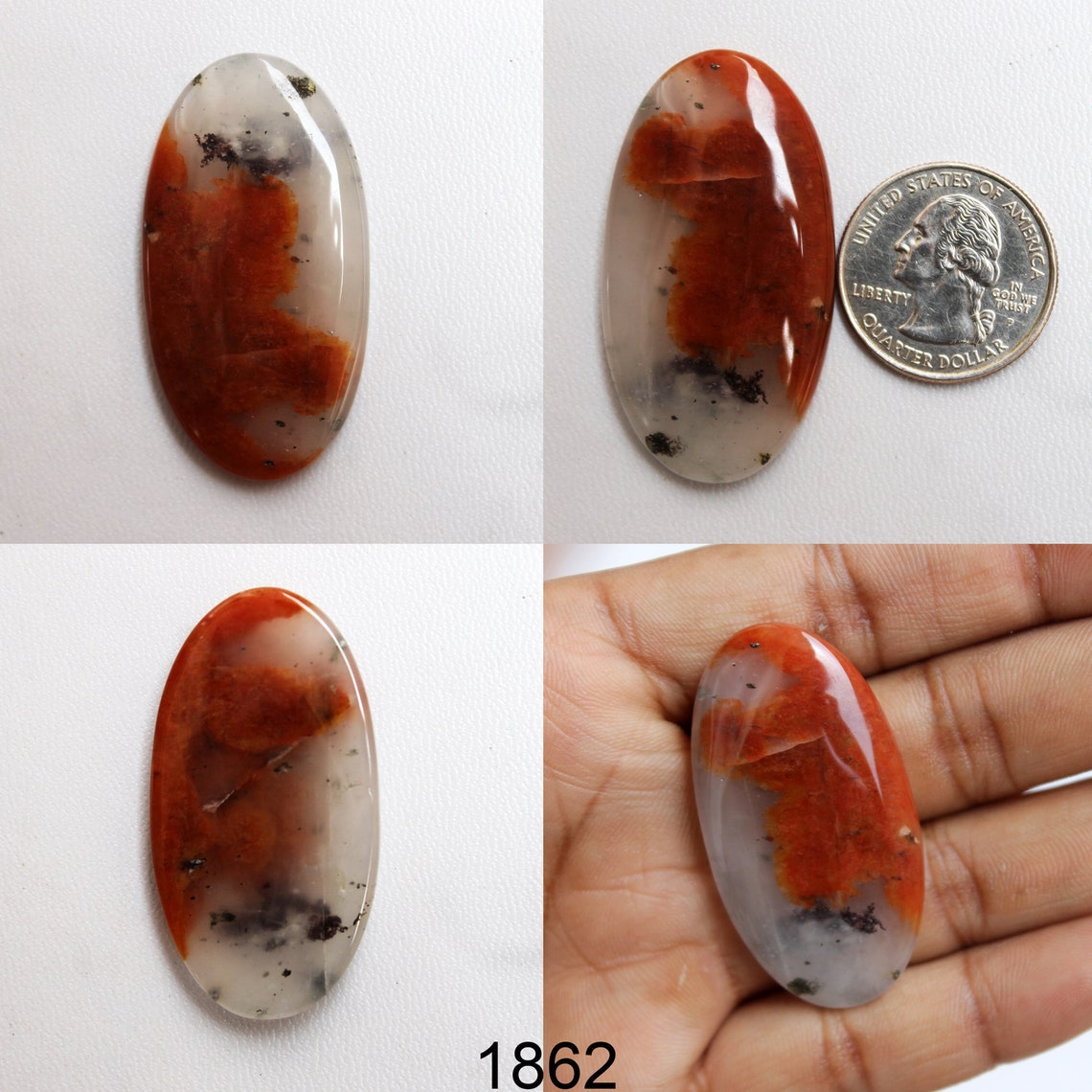 Natural Orange Jasper Cabochon Orange Jasper Gemstone Orange Etsy