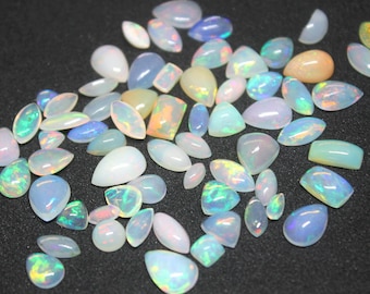 Ethiopian Opal Mix Cabochon Opal Wholesale Lot 100% Natural, Multi Fire Ethiopian Opal Cabochon AAA+ Grade Jewelry Making Gemstone