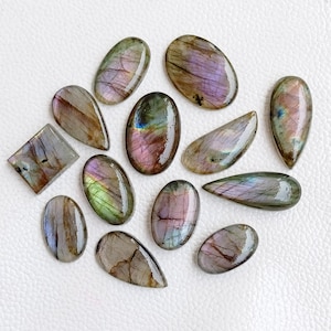 Purple LABRADORITE CABOCHON Multifire wholesale Labradorite gemstone lot Mix Size Natural Purple Flashy Labradorite Stone, Labradorite lot