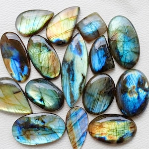 LABRADORITE CABOCHON Multifire gros lot de pierres précieuses de labradorite 500 carats qualité Mix Taille Pierre de labradorite naturelle