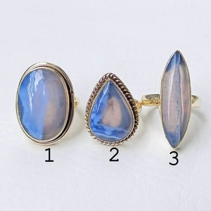 Blaue Spitze Achat Ringe, Sterling Silber Ringe, klobige Ringe, Statement Ringe, handgemachter Schmuck, zierliche Ringe für Frauen, Geschenke für sie, Mutter