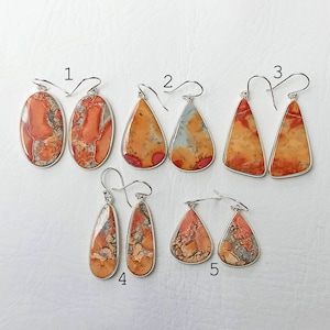 Orecchini Maligano Jasper, orecchini pendenti, orecchini in argento sterling 925, orecchini con pietre preziose, orecchini di cristallo, orecchini delicati, regali per lei
