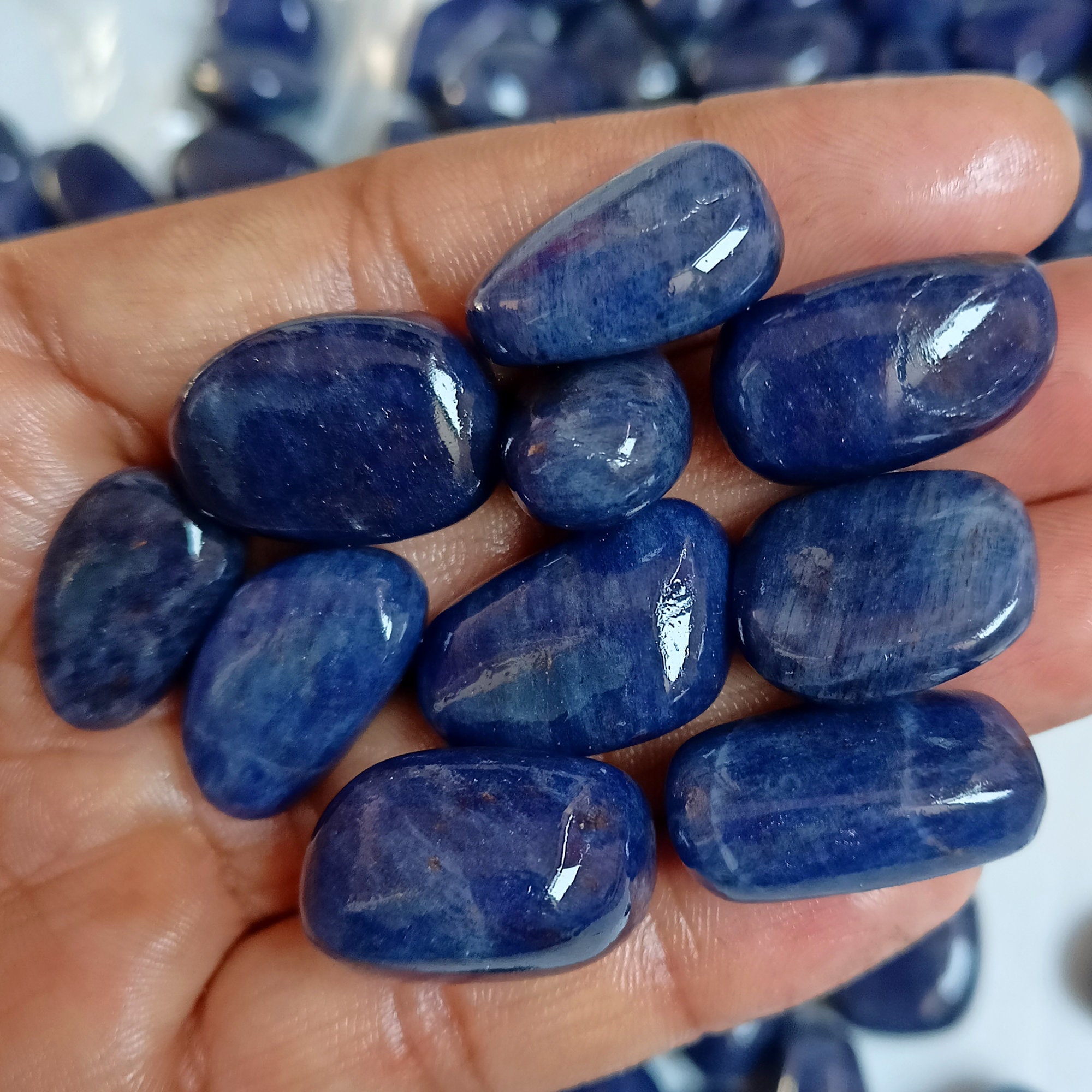 Blue Aventurine Tumble Stone Aventurine Crystal Aventurine Etsy