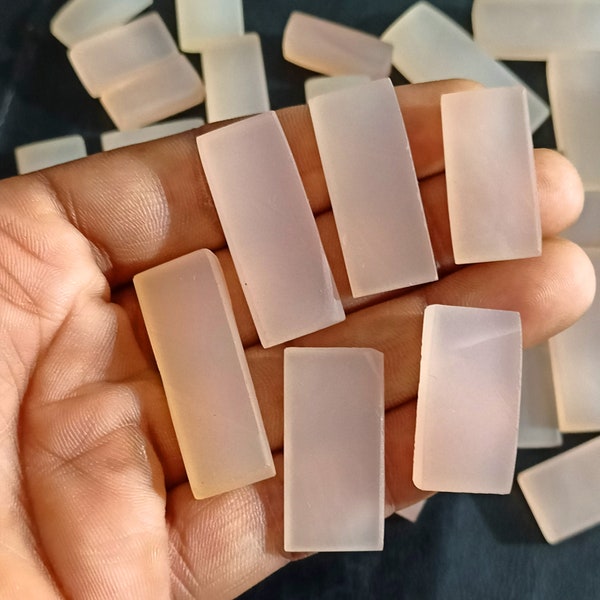 Rose Pink Chalcedony Slab, Chalcedony Onyx Cabochon Slab, Pink Polished Rough Slice, Rose Chalcedony, Onyx Crystal Slice for DIY Jewelry