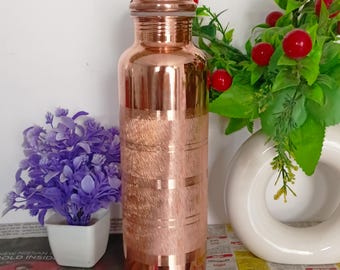 Copper Water Bottle 100% Pure Leak Proof Bottle Ayurveda Benefits Bottle, Gym Bottle, Handmade Copper Bottle, Yoga Copper Water Bottle