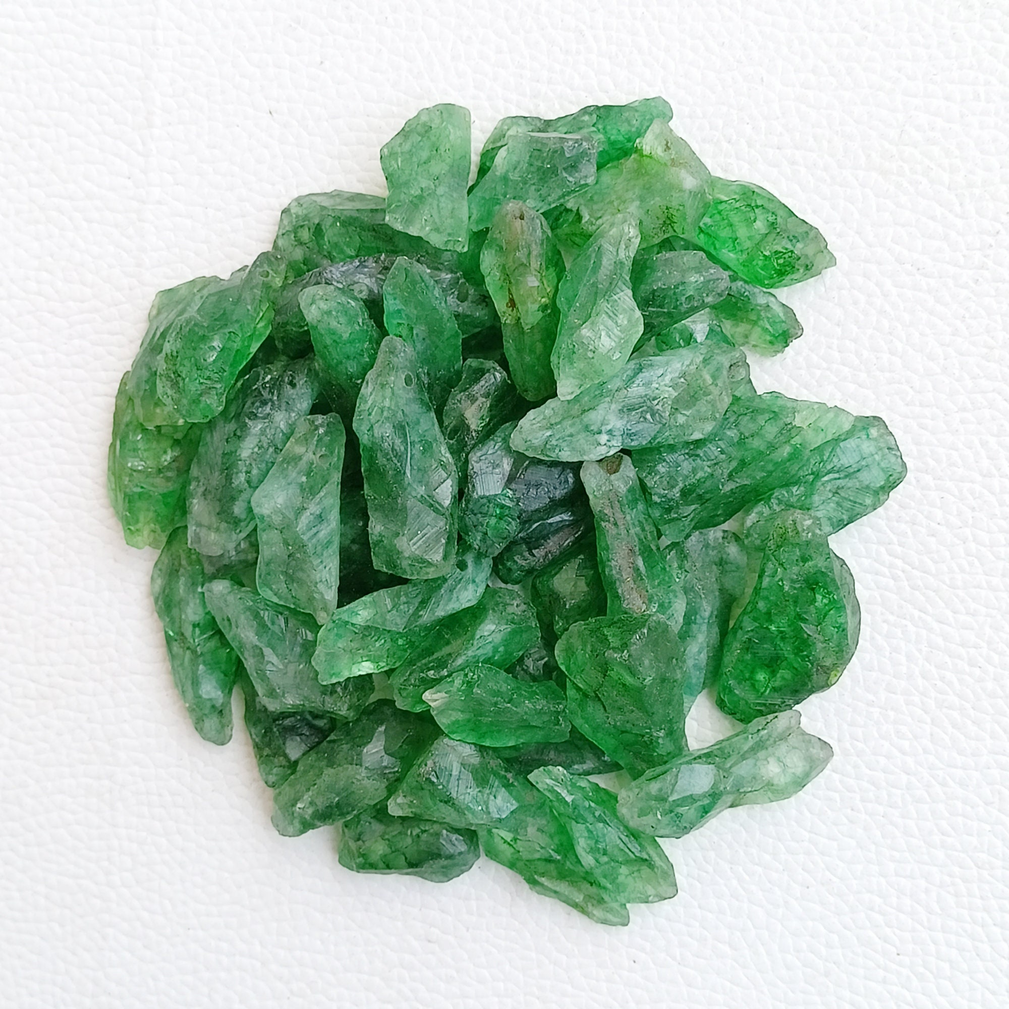 Crystal Shards, Green Raw Crystal, Crystal Rough Quartz Crystal Shards, Green Raw Crystal, Crystal Rough Quartz