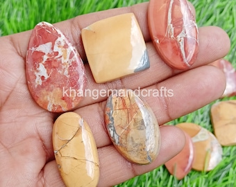Natural Maligano Jasper Cabochons: Mix Shape/Size Gemstone Beads