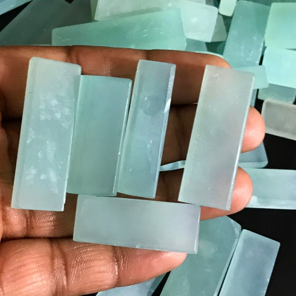 Aqua Chalcedony Slab, Chalcedony Onyx Cabochon Slab, Aqua Polished Rough Slice, Blue Chalcedony, Onyx Crystal for Pendants, Necklace Jewelry