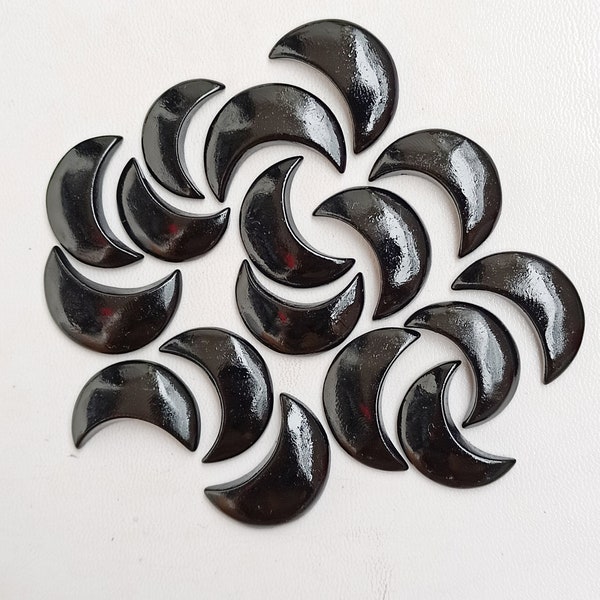 Black Obsidian Crescent Moon, Opalite Moons, Opalite Crystal Moons, Crescent Moon AA quality Opalite Carving Moon, Crescent Moon for Jewelry