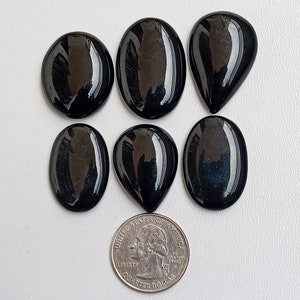 Black Onyx Stone, Onyx Gemstone, Onyx Cabochon, Black Onyx Wholesale lot Mix Size for Onyx Pendants Jewelry Supply image 6