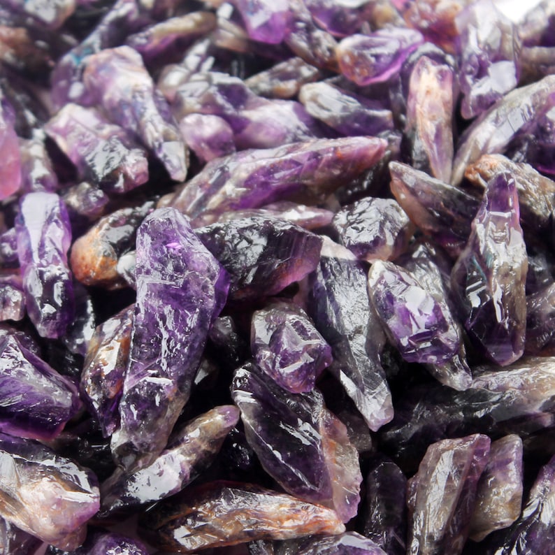 Amethyst Shards Amethyst Crystal Rough Purple Quartz Etsy