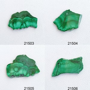 Malachite Crystal Slice, Free Form Malachite Polished Slice, Malachite Raw Cabochon, Malachite Healing Stone For Pendant, Ring Jewelry