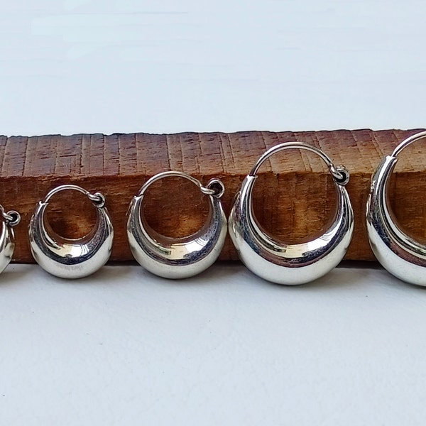 Hoop earrings, chunky silver hoops, silver hoop earrings, sterling silver earrings, chunky earrings, chunky silver earrings, Dainty Hoops