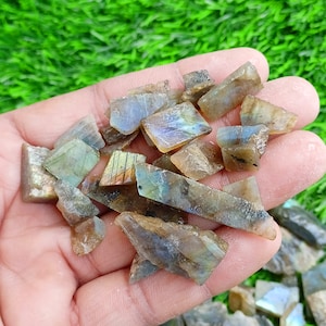 Roher Labradorit-Kristall, Labradorit-Stein-Brocken, Rohedelstein-Lot