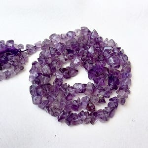 Amethyst Beads, Amethyst Chips Beads, 34&quot; Strand uncut Amethyst Crystal Beads, Natural Gemstone tumble Chip Beads bags For Jewelry, crafting
