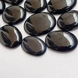 Black Onyx Stone, Onyx Gemstone, Onyx Cabochon, Black Onyx Wholesale lot Mix Size for Onyx Pendants Jewelry Supply image 3