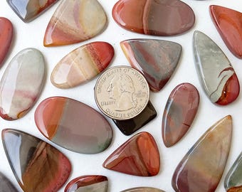 Polychrome Jasper Wholesale Lot Cabochon, Designer Polychrome Jasper Gemstone, Mixed Shape & Size Polychrome Jasper For Jewelry Making Stone