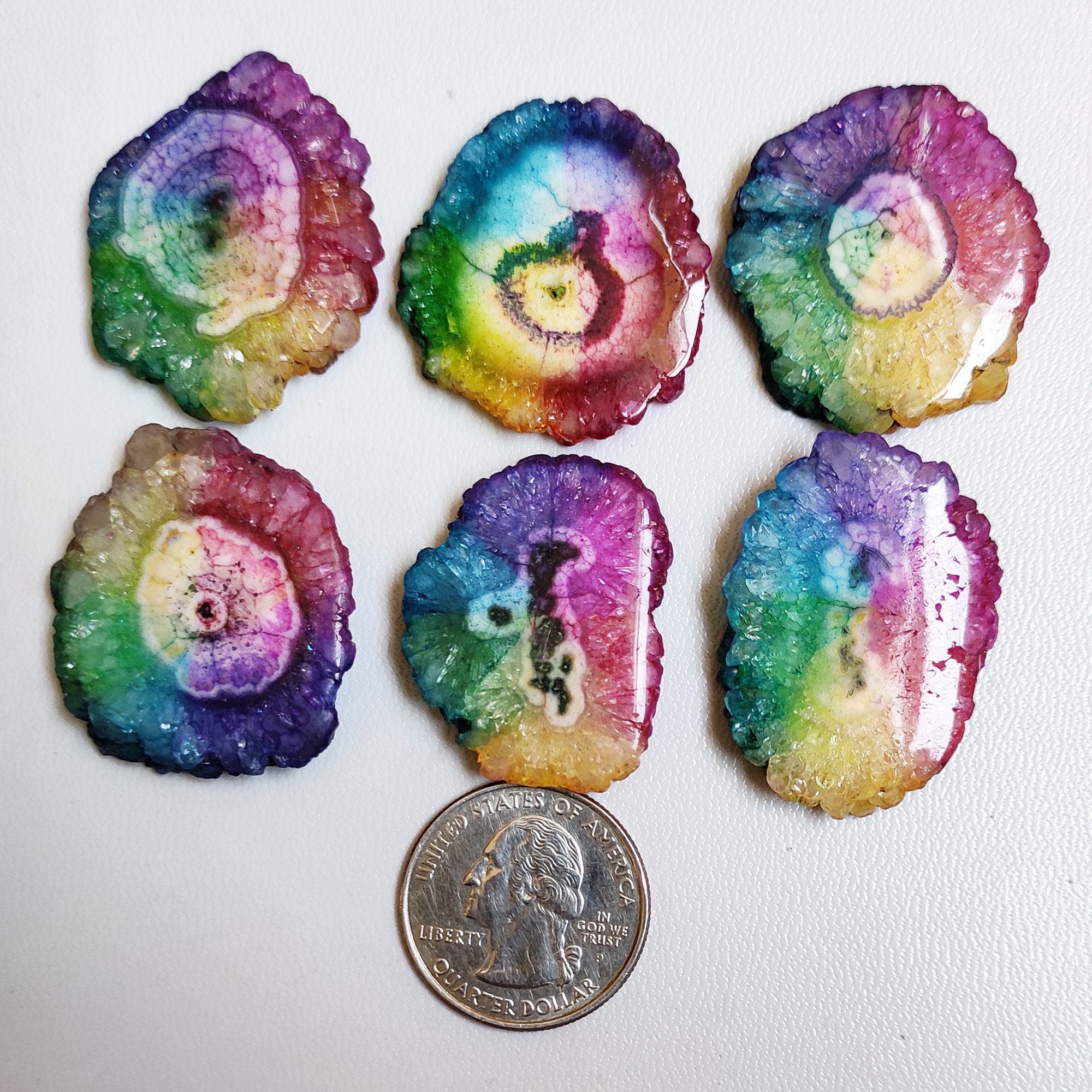 レインボーソーラーアゲートドゥルージー、ソーラークォーツ、ソーラー